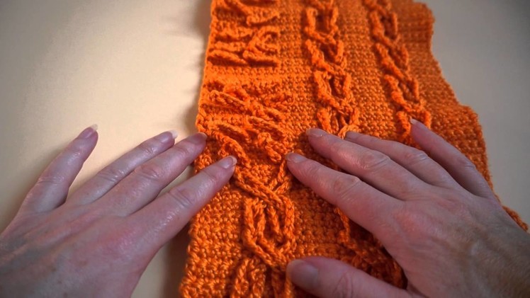 How to work Crochet Cable Stitch: Unusual technique. Video Tutorial with Jane Howorth