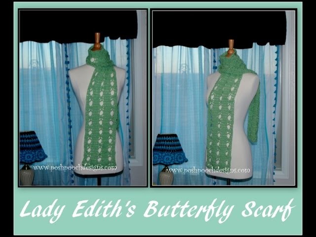 Lady Edith's Butterfly Stitch Scarf Crochet Pattern