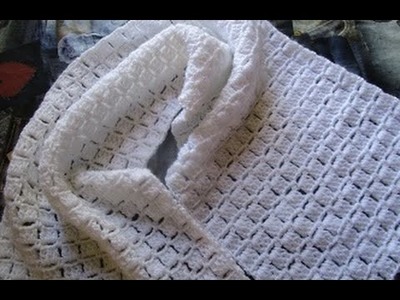 Learn How to Crochet Scarf white Lace Tutorial Scarf tutorial pattern easy