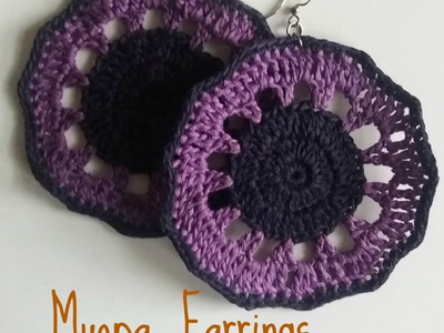 Mrs U Makes.  Myopa, Crochet Earrings