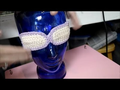 Quick Crochet Eye Mask Tutorial Part I (crochet real time)