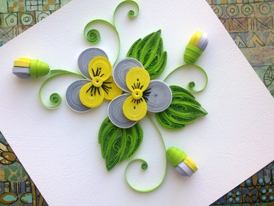 Quilling Paper Flower Tutorial:  D.I.Y. Quilling Paper Pansy Flower Tutorial