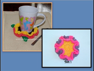 Spring Flowers Coaster  Crochet pattern - Part 1