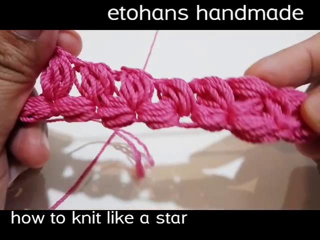 Cara merajut bentuk bintang.how to crocheting like a star