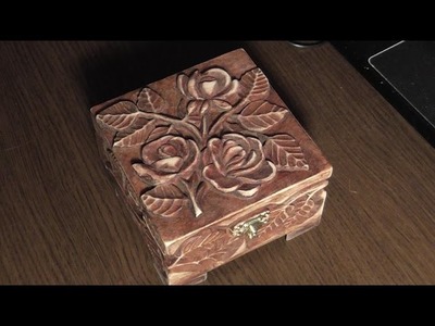 Carved jewelry box with roses | Carving On Wood | art | gift | how to make | Carved wooden box