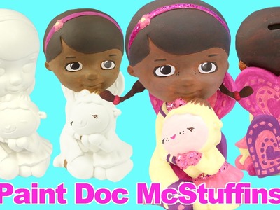 DOC MCSTUFFINS Paint Your Own Toy Figure How-to Disney Junior Painted by GlitterRainbowToys