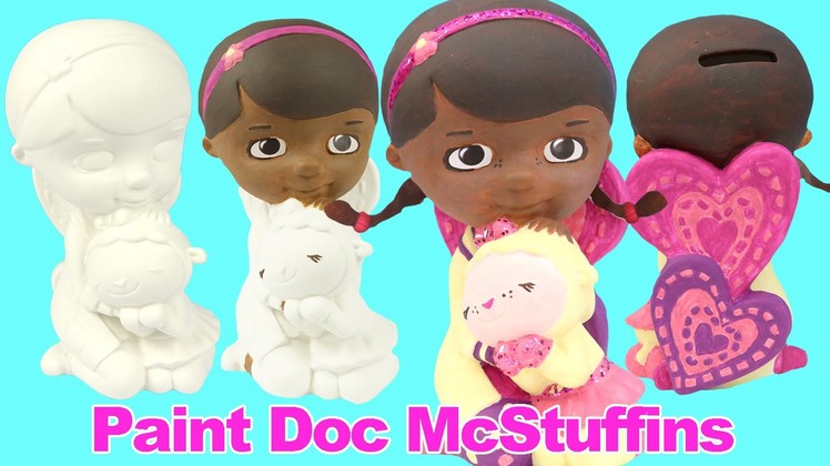 DOC MCSTUFFINS Paint Your Own Toy Figure How-to Disney Junior Painted by GlitterRainbowToys