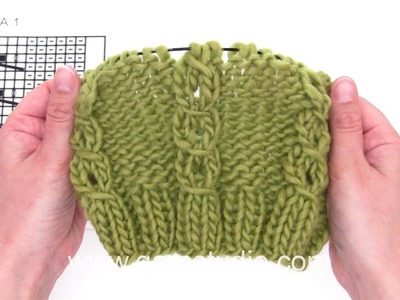 DROPS Knitting Tutorial: How to work small cables after chart A.1 in DROPS 164-38