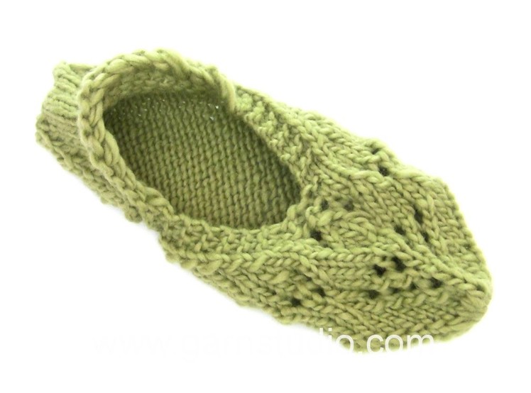 DROPS Knitting Tutorial: How to work and assembly the slippers in DROPS 168-25