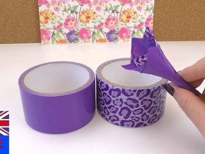 FANCY PURPLE DUCK TAPE FLOWER! How to make this cool duct tape flower?