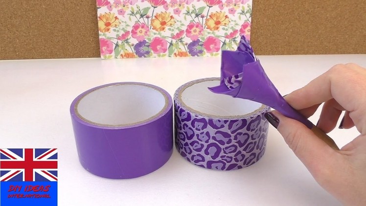 FANCY PURPLE DUCK TAPE FLOWER! How to make this cool duct tape flower?