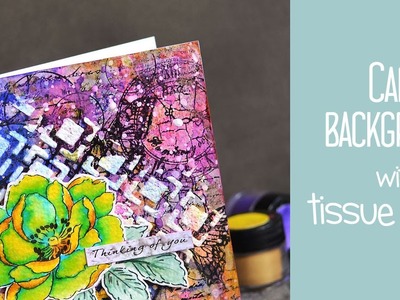 How to create background with tissue paper | Mixed media card tutorial