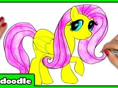 How To Draw My Little Pony Fluttershy - Cute Step by Step Drawing Tutorial by HooplaKidz Doodle