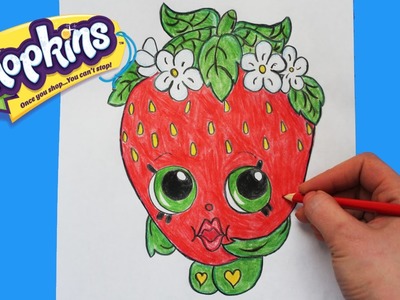 How to Draw Shopkins Season 1 "Strawberry Kiss" Step By Step Easy | Toy Caboodle