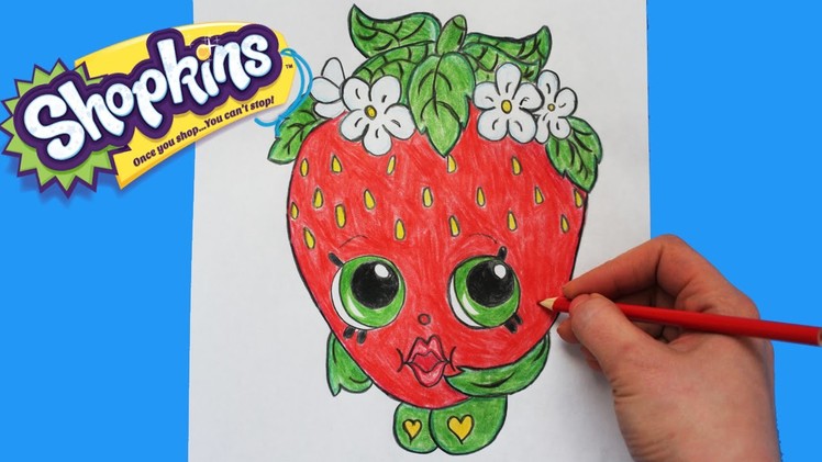 How to Draw Shopkins Season 1 "Strawberry Kiss" Step By Step Easy | Toy Caboodle
