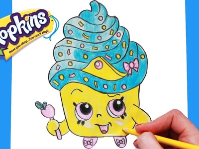 How to Draw Shopkins Season 1 "Cupcake Queen" Limited Edition Step By Step Easy | Toy Caboodle