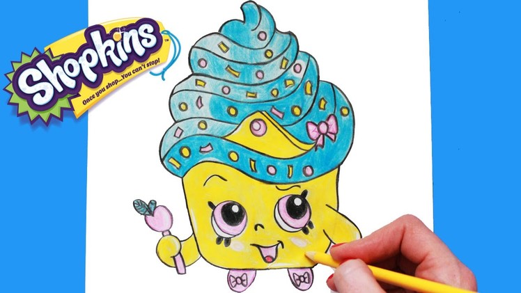 How to Draw Shopkins Season 1 "Cupcake Queen" Limited Edition Step By Step Easy | Toy Caboodle