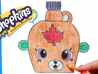 How to Draw Shopkins Season 4 "Mable Syrup" Petkins Step By Step | Toy Caboodle
