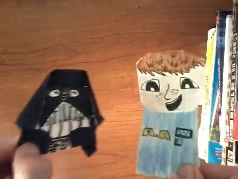 How to fold Origami Darth paper!