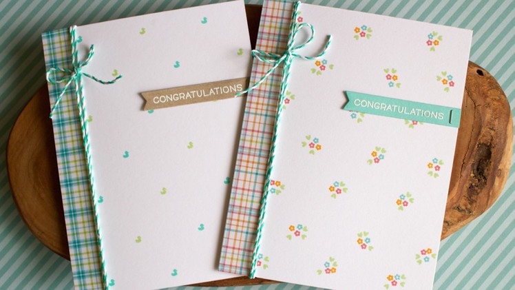 How to make 2 sweet and simple baby cards