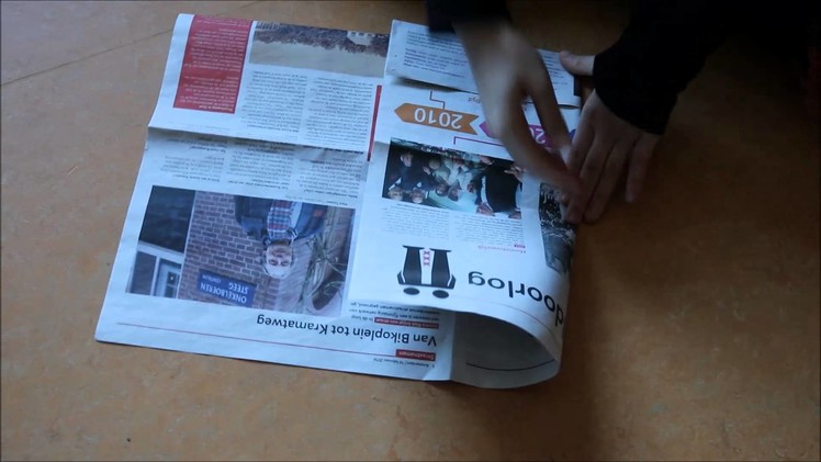 How To Make A Biowaste Bag From Newspaper (no staples, no glue)