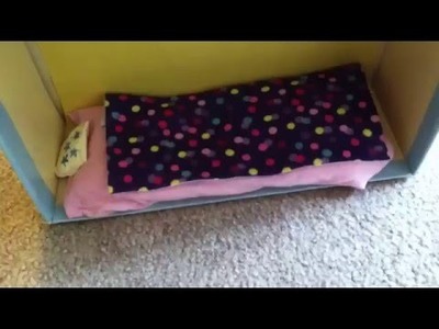 How to make a doll bunk bed +Doll mattress & no-sew pillow!!