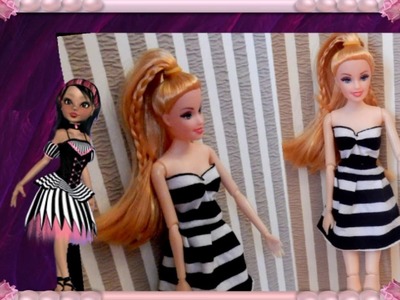 How to Make a Doll Dress  Easy Barbie Doll Dress