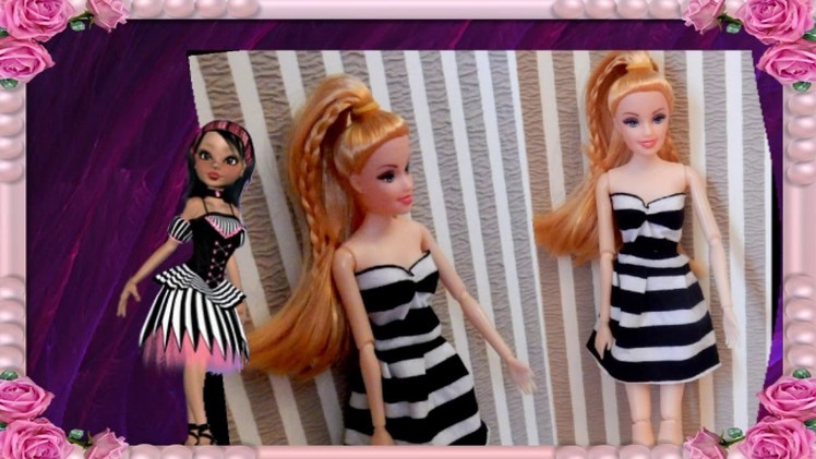 How to Make a Doll Dress  Easy Barbie Doll Dress