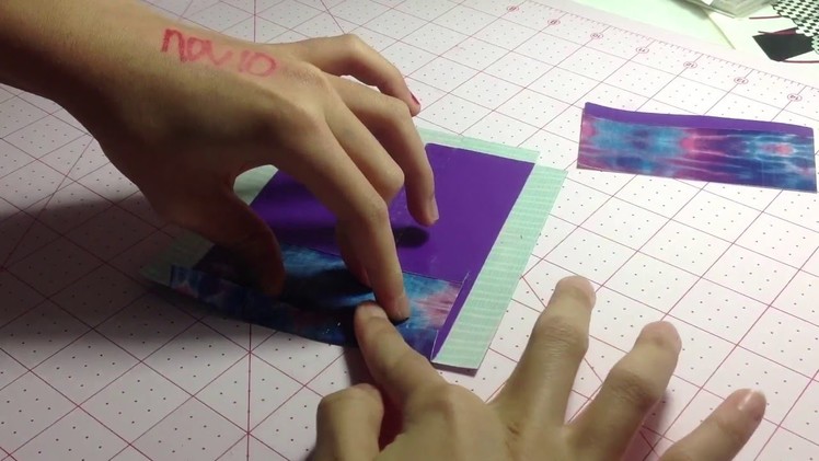 How to make a duct tape business card holder