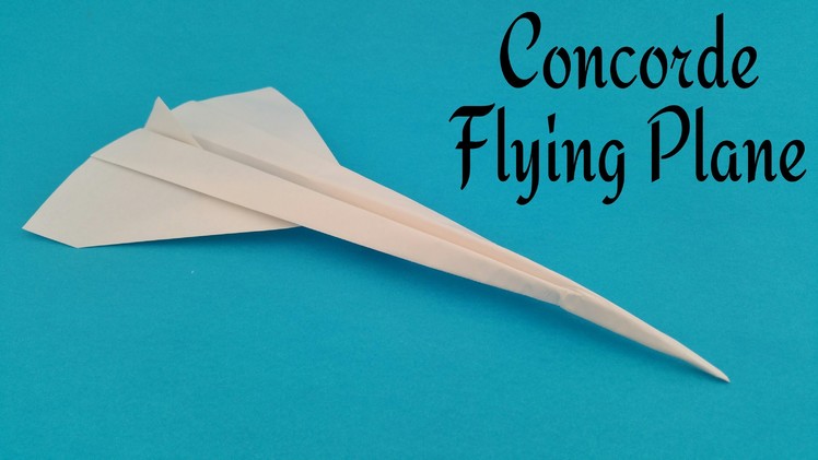 How to make a paper "Concorde Flying Plane ✈ " - Origami Tutorial!!