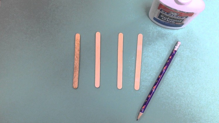 How to make a Popsicle stick weaving loom.