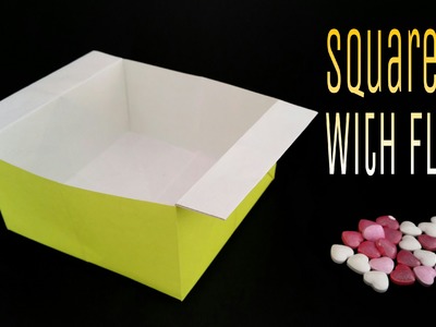How to make a "Square Box. Container with Flaps" using A4 paper - Useful Origami Tutorial