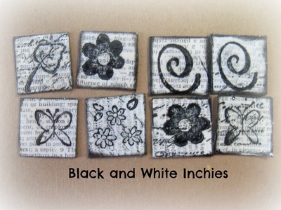 How to make mixed media inches - Black and White