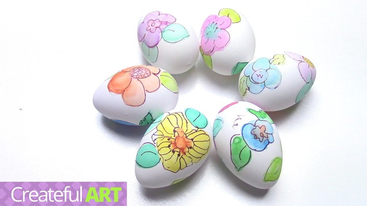 How to Paint "Floral Easter Eggs"--with Watercolors
