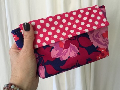 How to sew a small cosmetic pouch bag
