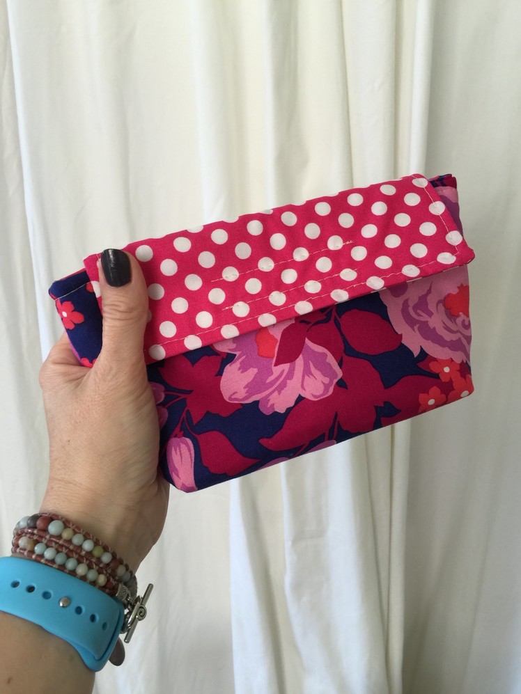 How to sew a small cosmetic pouch bag