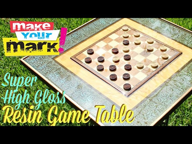 How to:  Super High Gloss Resin Game Table