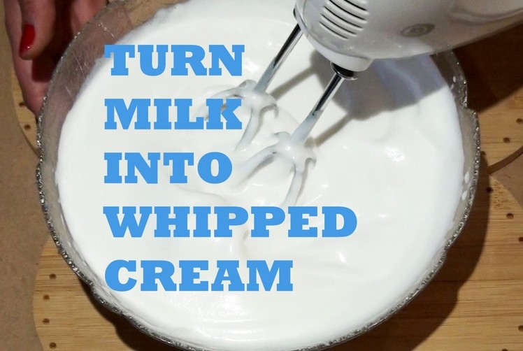 How to Turn Milk Into Whipped Cream - LOW FAT (1% Fat Milk)