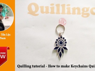 Quilling tutorial basic - How to make Quilling Keychains 03