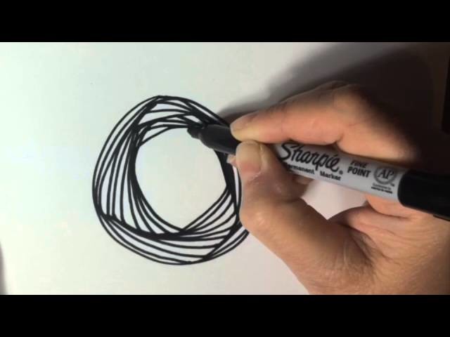Doodle Paradox pattern inside of a Circle (How To, tutorial, Pursuit Curve, pattern, YouTube)