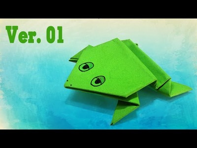 Easy origami - How to make a jumping frog ver.1