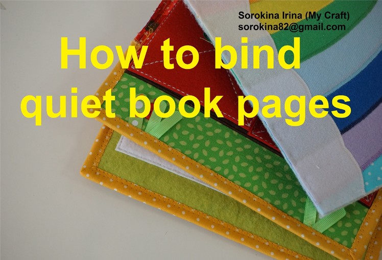 How to bind quiet book pages