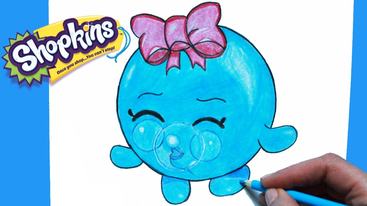 How To Draw Shopkins Season 1 Bubbles Step By Step Easy Toy Caboodle