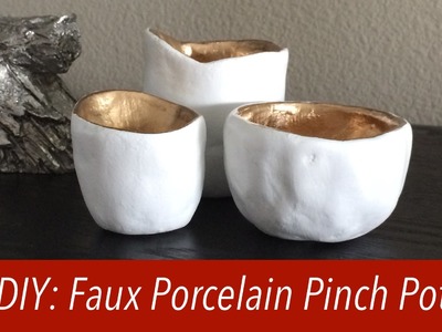 How to: Faux Porcelain Pinch Pots (Air Dry Clay)