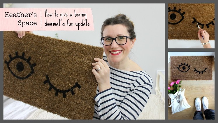 How to give a boring doormat a fun new look | Heather's Space
