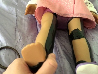 How to make a American girl doll knee cast