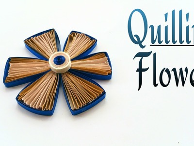 How to make a beautiful Paper "Quilling Flower" (Design 2) - Craft Tutorial