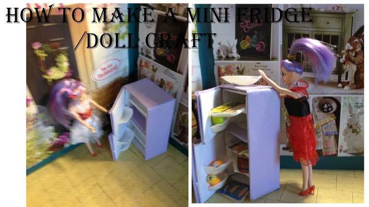 How to make a mini fridge for mini dolls. doll craft