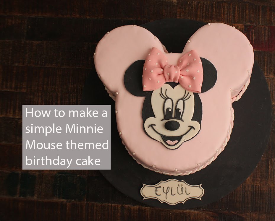 How to make a Minnie Mouse themed Birthday Cake. Minnie Mouse ...