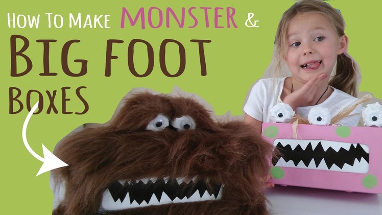 How to Make a Monster Box & Big Foot Box – Kleenex Box Craft – Monster Crafts